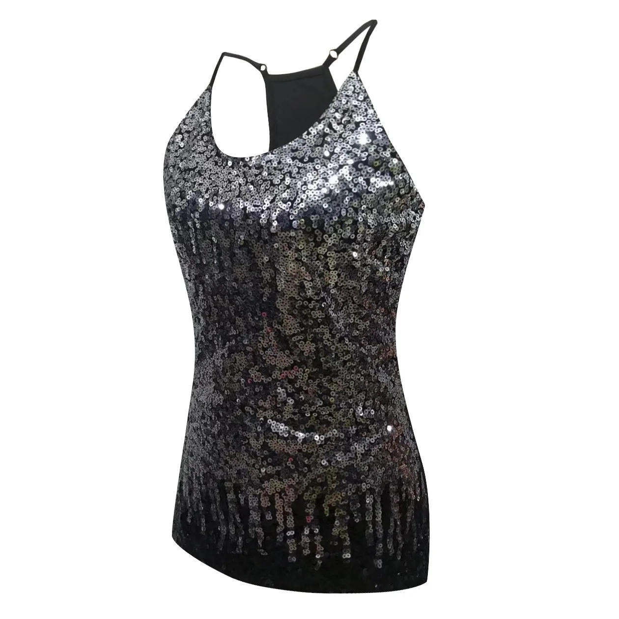 Summer Woman Top Tank Top Sexy Top Female 2022 Women’s Sequin Tops Glitter Party Strappy Tank Vest Camis Ropa Mujer Tanktop 2021