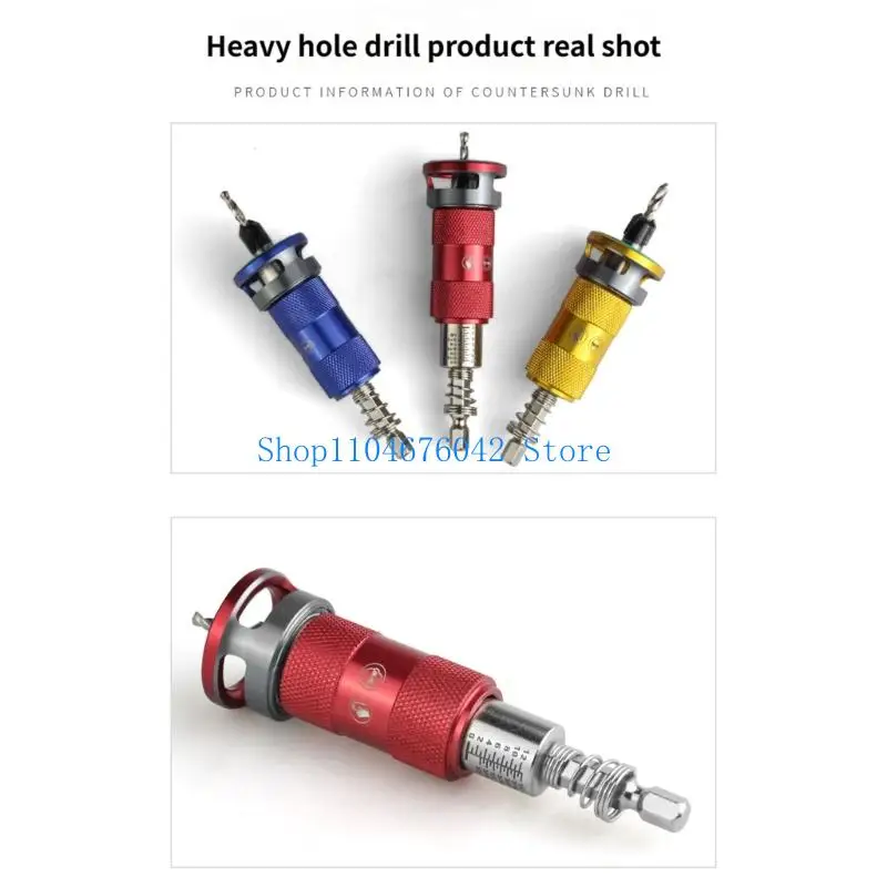 5asd Semi Automatic Countersink Drill Bit Set Woodworking Counterbore Hole Drill Bits Countersink Bit Depth Adjustable Drill