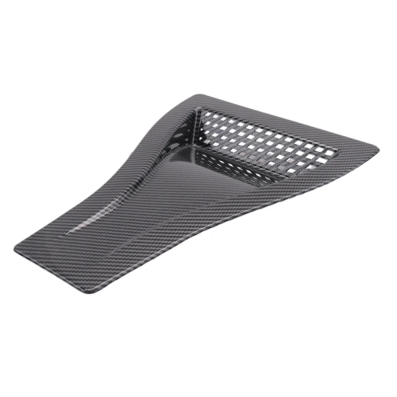 N26R-Universal Engine Hood Vent Louvers Air Scoop Bonnet Vent Air Intake Cover Carbon Look Car Parts Car Front Vent