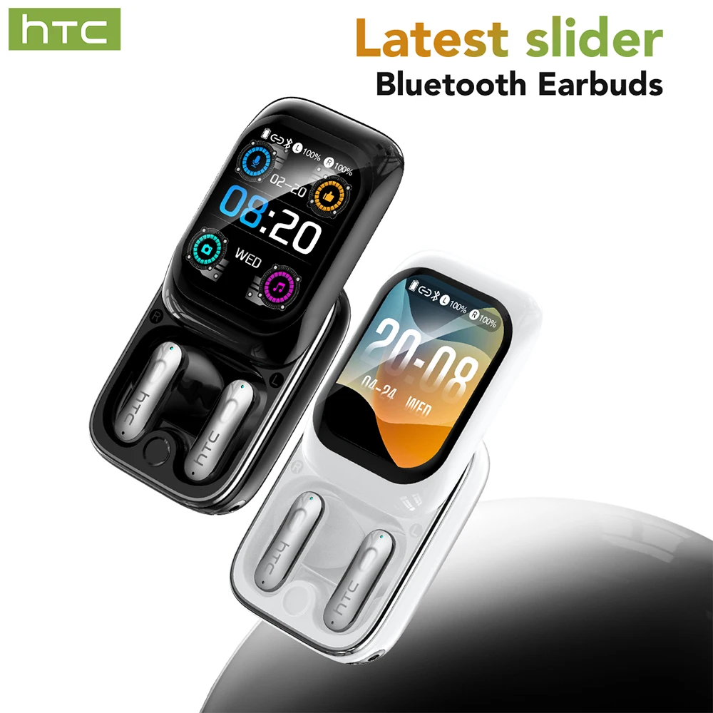 Écouteurs traducteurs IA HTC NE48, multifonctionnels, écran tactile, musique HIFI, réduction de bruit Bluetooth avec micro, étanches IPX5