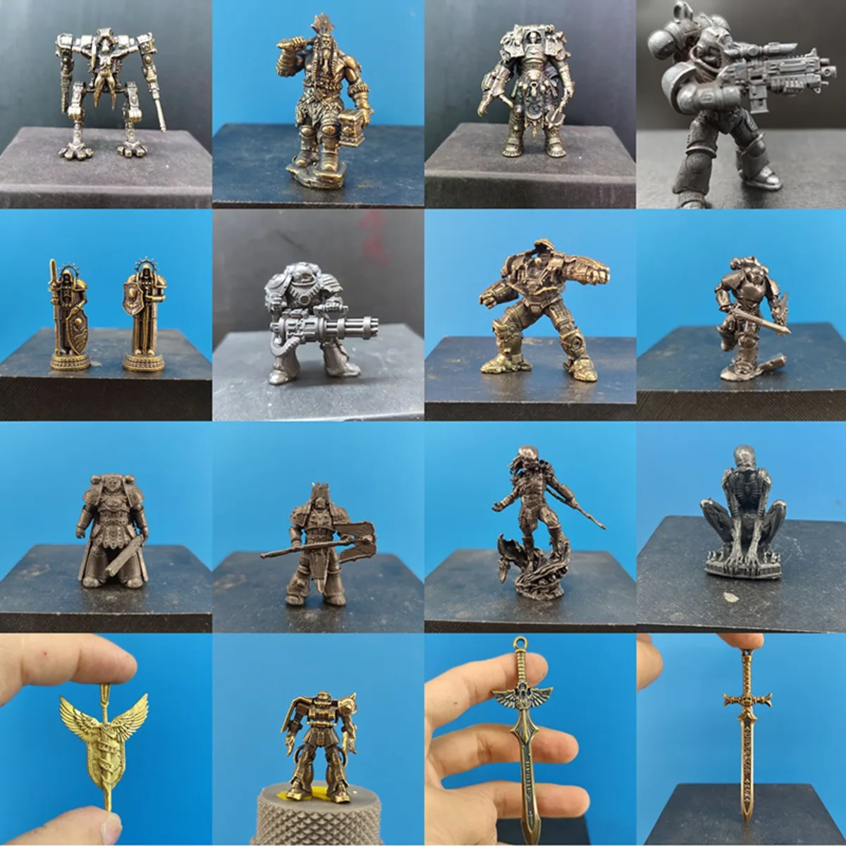 1PC Vintage Copper Sculpture Miniatures Figurines Ornament Decoration Crafts Cool Gifts for Men and Women