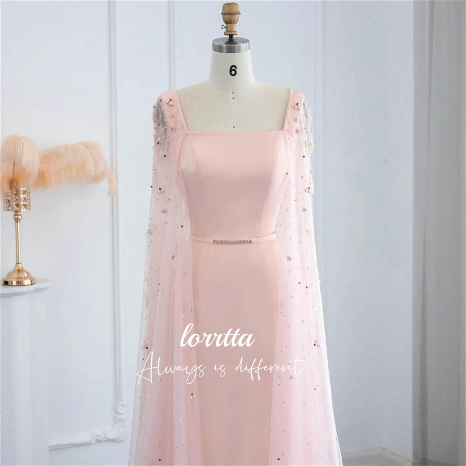 Customized Formal Dress Evening Pink Three-dimensional Butterfly Fabric Ball Gown Grace Eid Al-fitr Suitable Dresses on Request