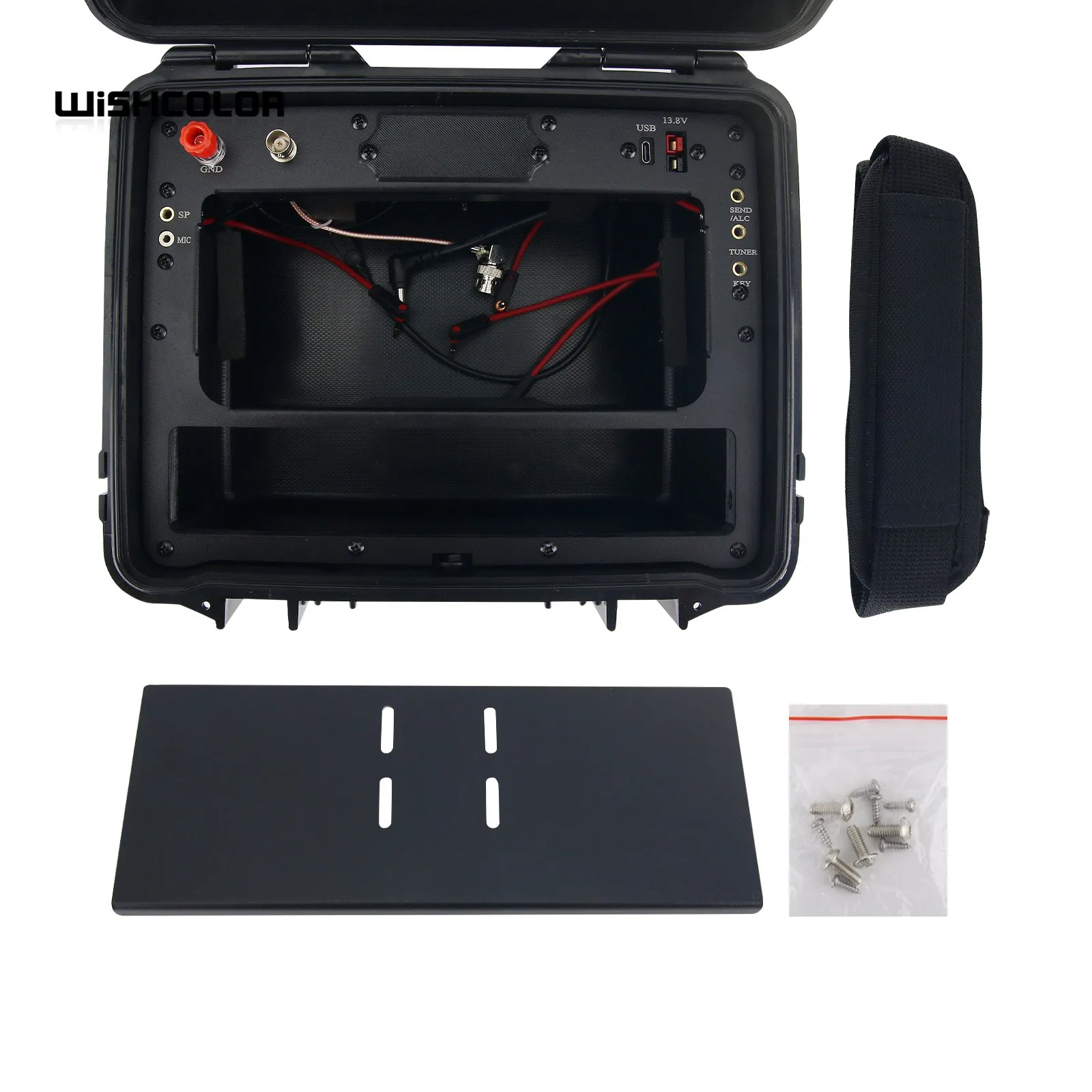 Wishcolor Outdoor Waterproof Box Carry Case Protector for ICOM 705 IC-705 With Extension Interface For Antenna Power Mic