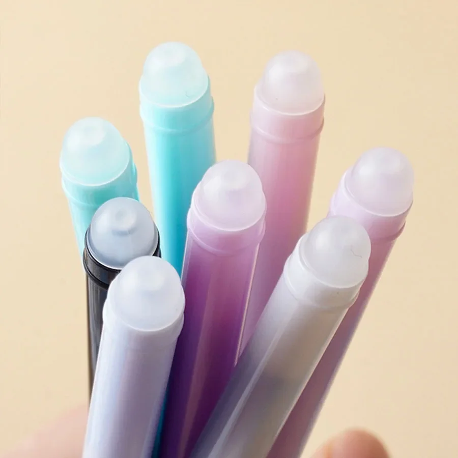 36-Pack Cat-Themed Erasable Gel Pens 6 Colors Refill Set, 0.5mm Fine Point, Heat Sensitive with Rubber Grip, Assorted Styles