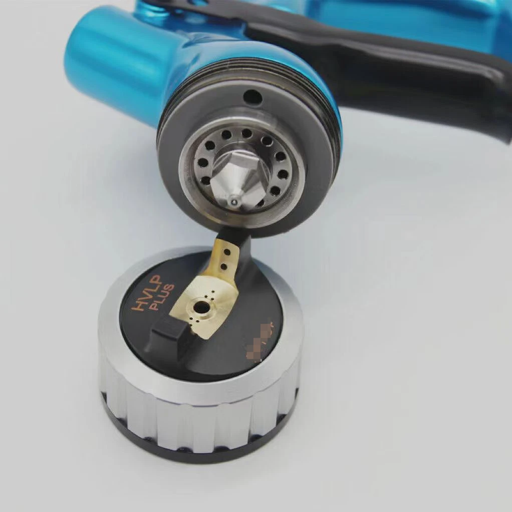 Devwblss Spray Gun HVLP Blue 1.3mm Nozzle Car Paint Tool Pistol 600 ML New(Quick delivery)