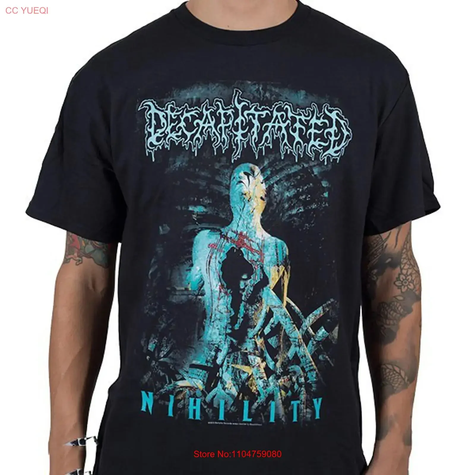Decapitated Nihility Vintage Reprinted Black Cotton T Shirt S 2XL vintage Washed streetwear Unisex Top For Everyday Wear
