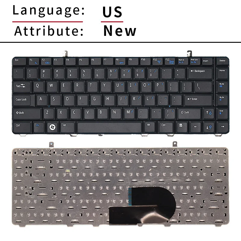 Teclado de portátil para Dell Vostro A840, A860, PP37L, PP38L, 1014, 1015, 1088, PV080925BS1, AEVM8U00210, NSK-DCK01, 0R811H, EE. UU., RU/ruso