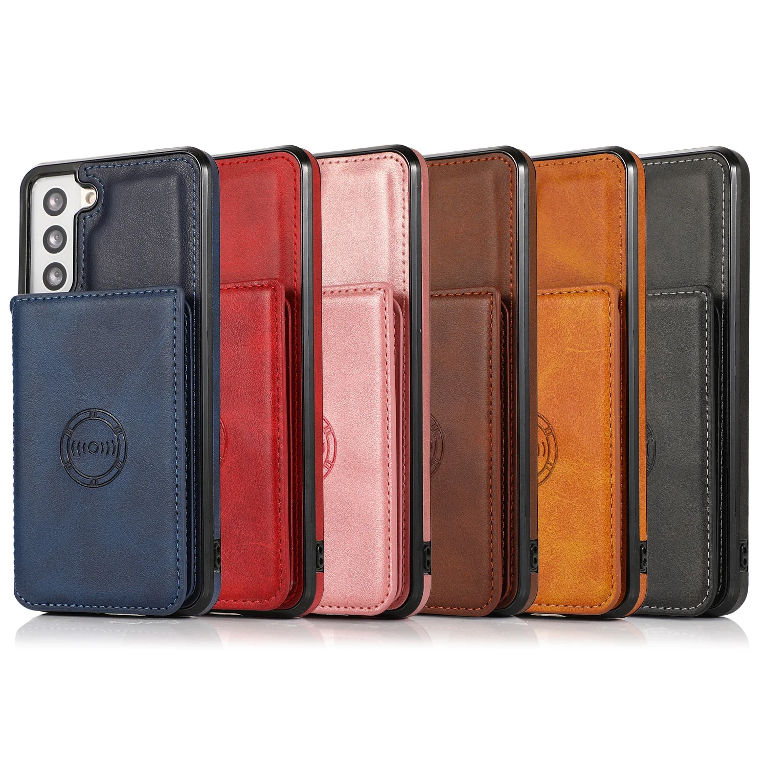 Leather Stand Case For Samsung Galaxy S23 S24 Ultra S21 Plus S22 S20 FE A55 A15 A14 A54 A24 A34 A52 A72 Cards Slot Wallet Cover