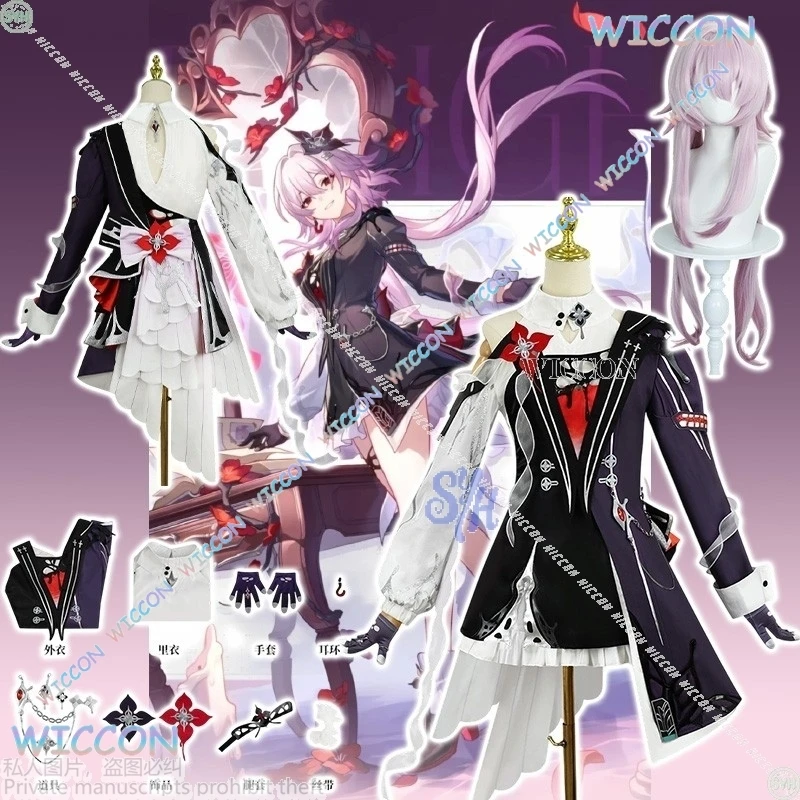 

Mag/Аниме-игра Honkai:Star Rail Косплей 7 марта Ночной костюм Вампир Готическая девушка Джирай Кей Y2K стили Платье Лолиты Хэллоуин