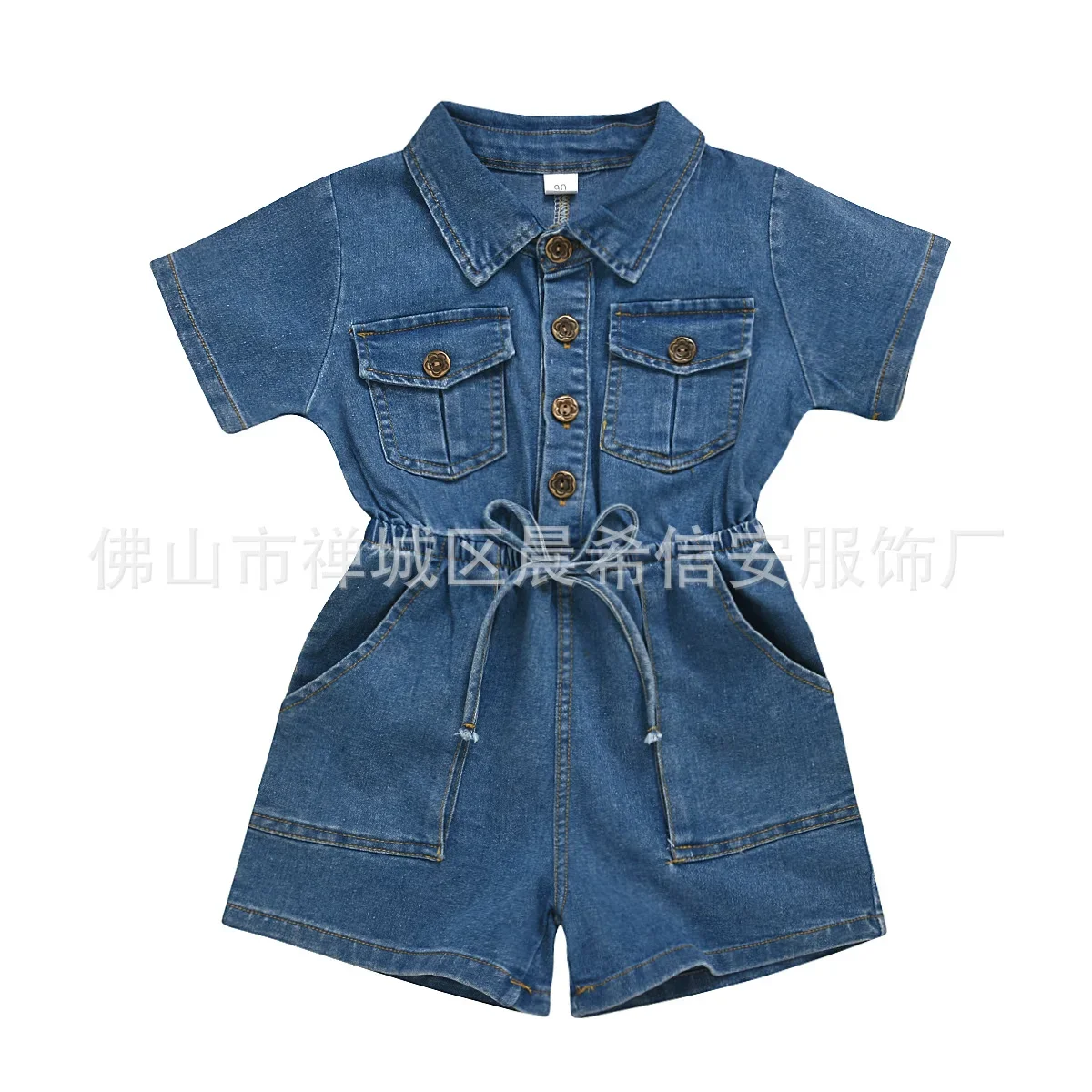 Summer Toddler kids Baby Girl Denim Romper Short Jumpsuit Causal Girls Clothes Romper Playsuit