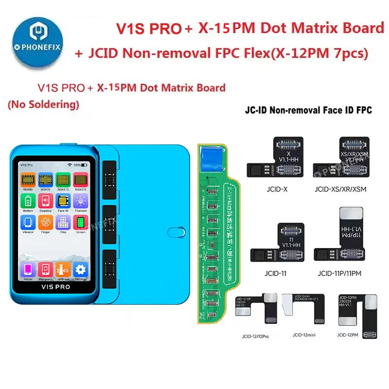 JCID JC V1SE V1S Pro Dot Projector Flex Cable Dot Projector Board Dot Matrix Detection for iphone X to 15 Face ID Not Working Fi