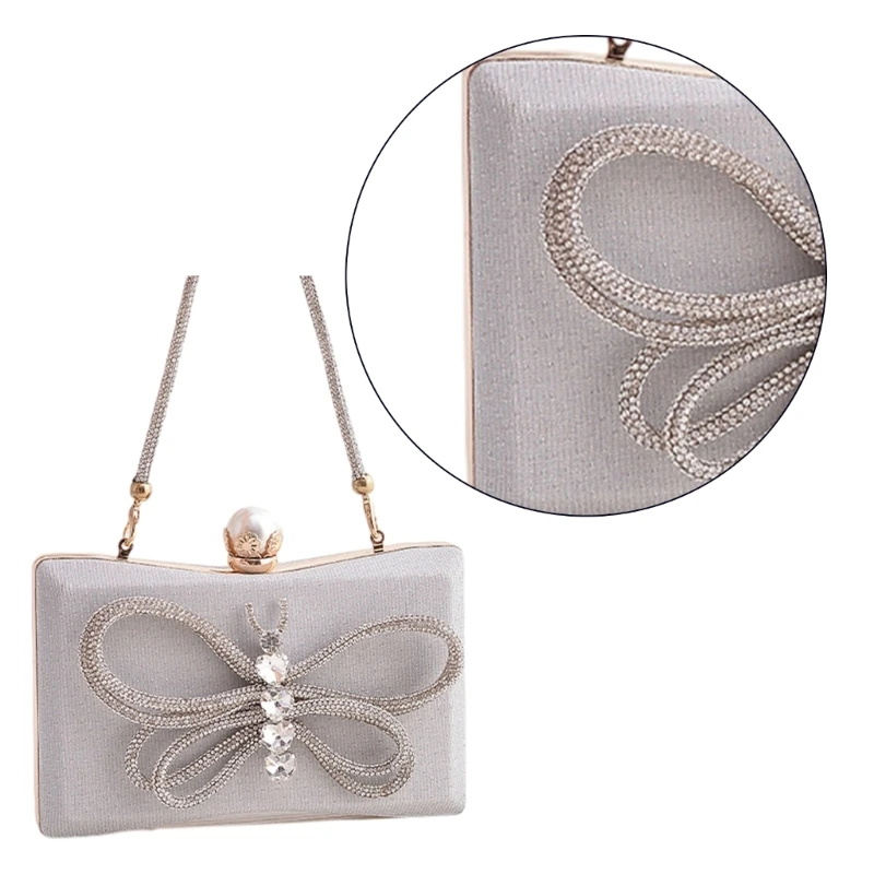 Senhora bolsa festa casamento bolsa embreagem para mulheres menina bolsa ombro crossbody sacos corrente saco bowknot