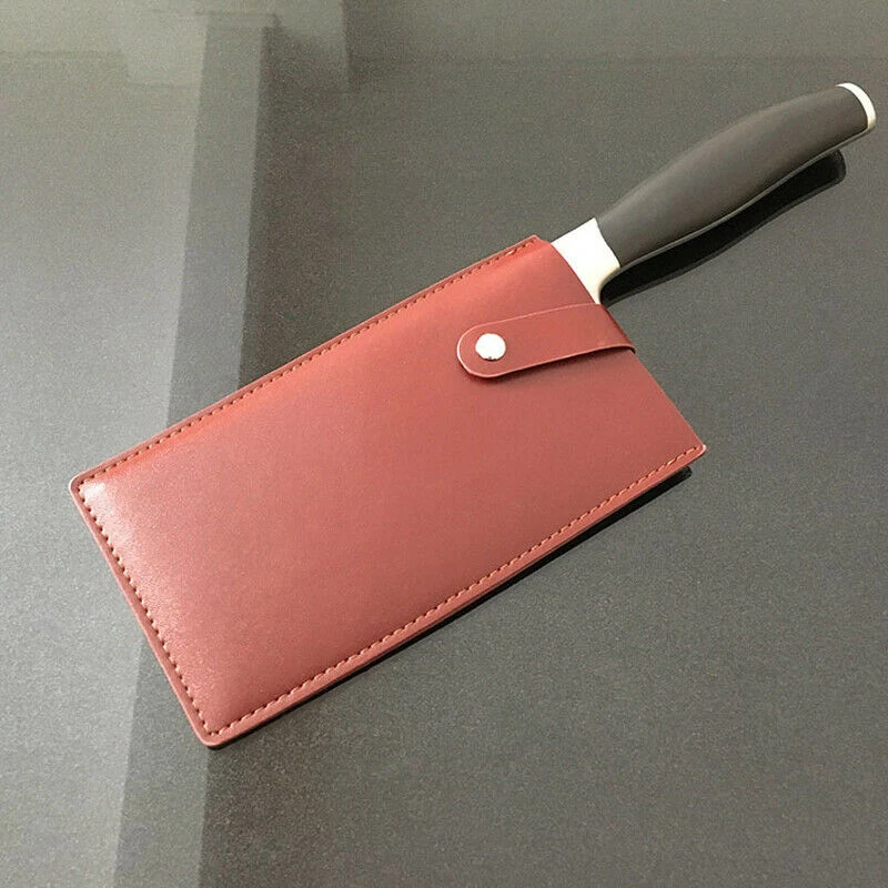 Heavy Duty Chef Knife Sheath Leather Guard Case for Butcher Cleaver Chopper Waterproof Storage Bag Portable Kitchen Protector