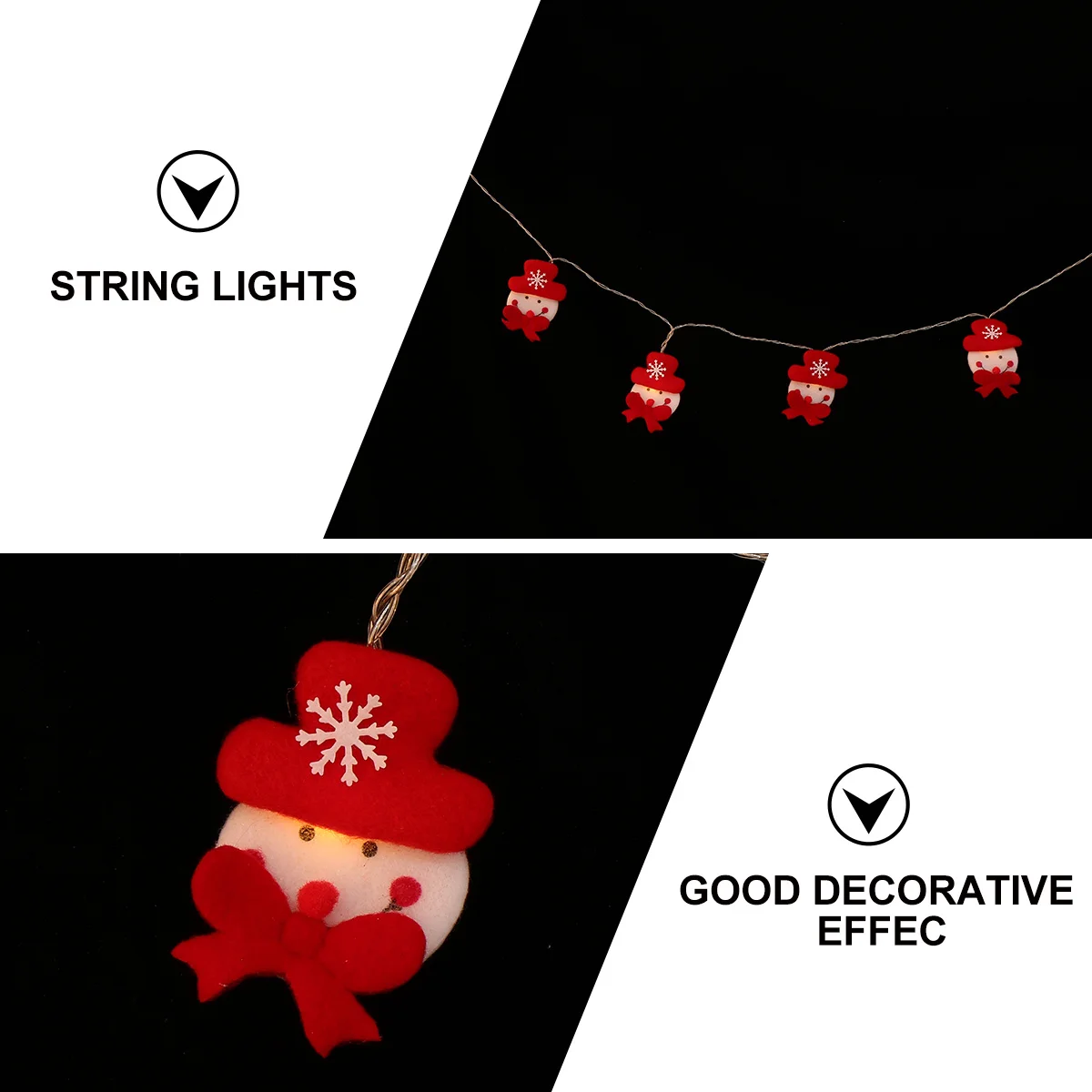 

1Pcs Snowman String Lights LED Decorative Christmas String Lights for Indoor Outdoor Bedroom Xmas Party Lighting