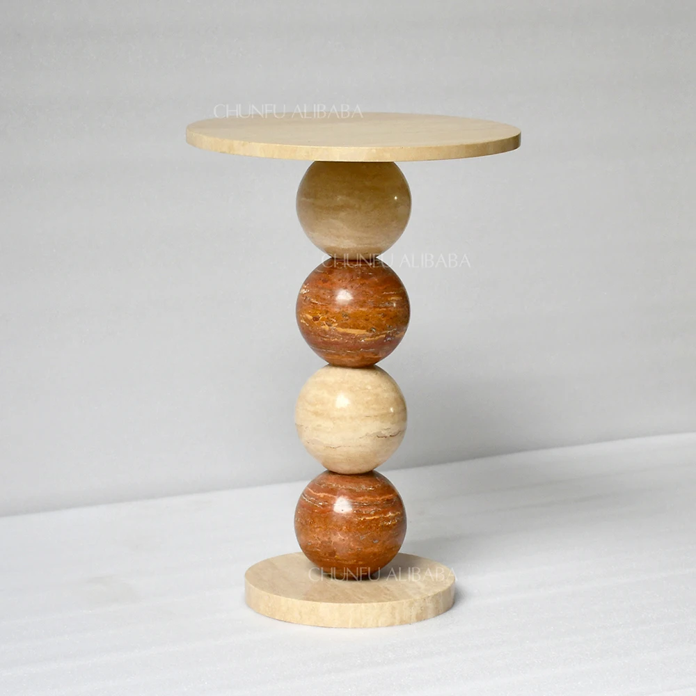 Modern limestone jade agate expandable convertible coffee side table creative designer decoration living room hotel