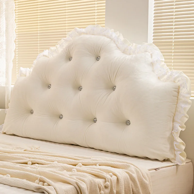 Plush Soft Anticollision Backrest Pillow Back Support For Bed Reading Phone Use Zip-Off Washable Cushion Sofa Tatami Window Seat