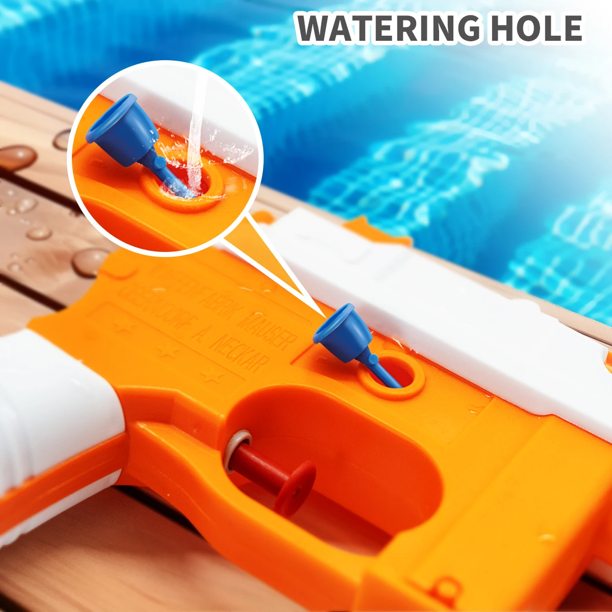 Mauser – pistolet à eau détachable 2 en 1, jouet d'été pour piscine de plage en plein air avec compartiment de rangement secret, cadeau de fête d'anniversaire pour enfants