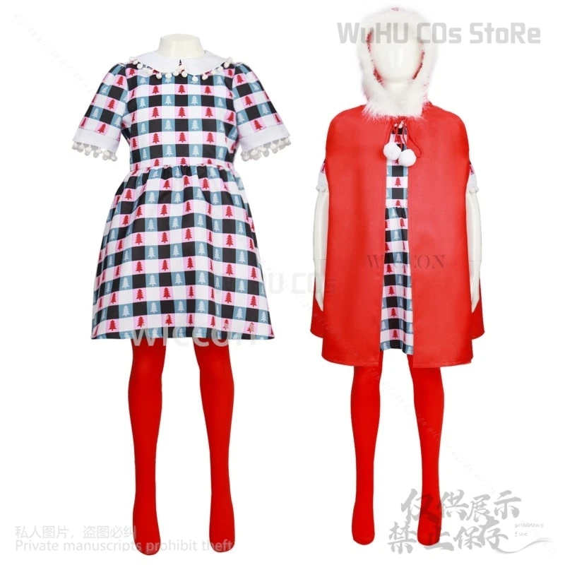 

Новый аниме Рождественский косплей Синди Лу костюм красный плащ милое платье парик Лолиты ожерелье головные уборы для женщин девочек дети по индивидуальному заказу