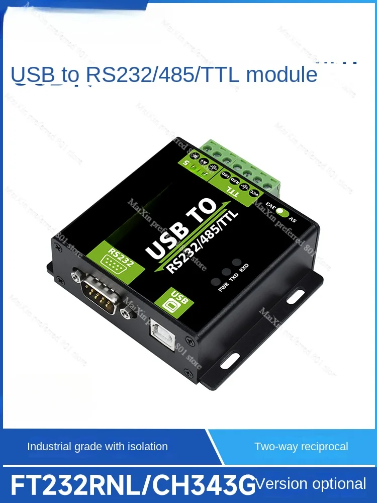 USB to RS232/RS485/TTL UART communication module Multi-serial bidirectional industrial grade with isolation