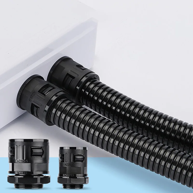 20/50/100PCS Corrugated Pipe Connector Plastic Hose Connector Cable Pipe Protection Connector