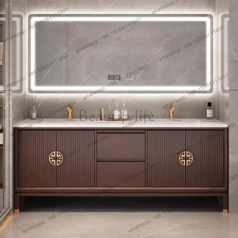 Classic Waterproof Bathroom Cabinets Wooden Floor Standing Tall Bathroom Cabinet Space Saver Mobile Bagno Home Furniture