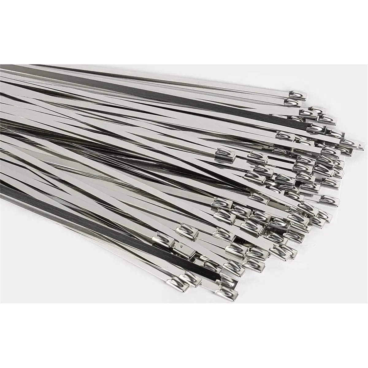 【MUST-HAVE LIST】 Metal Zip Ties 11.8 Inch 200pcs 304 Stainless Steel Zip Ties Heavy Duty Multi-Purpose Self-Locking Cable Ties