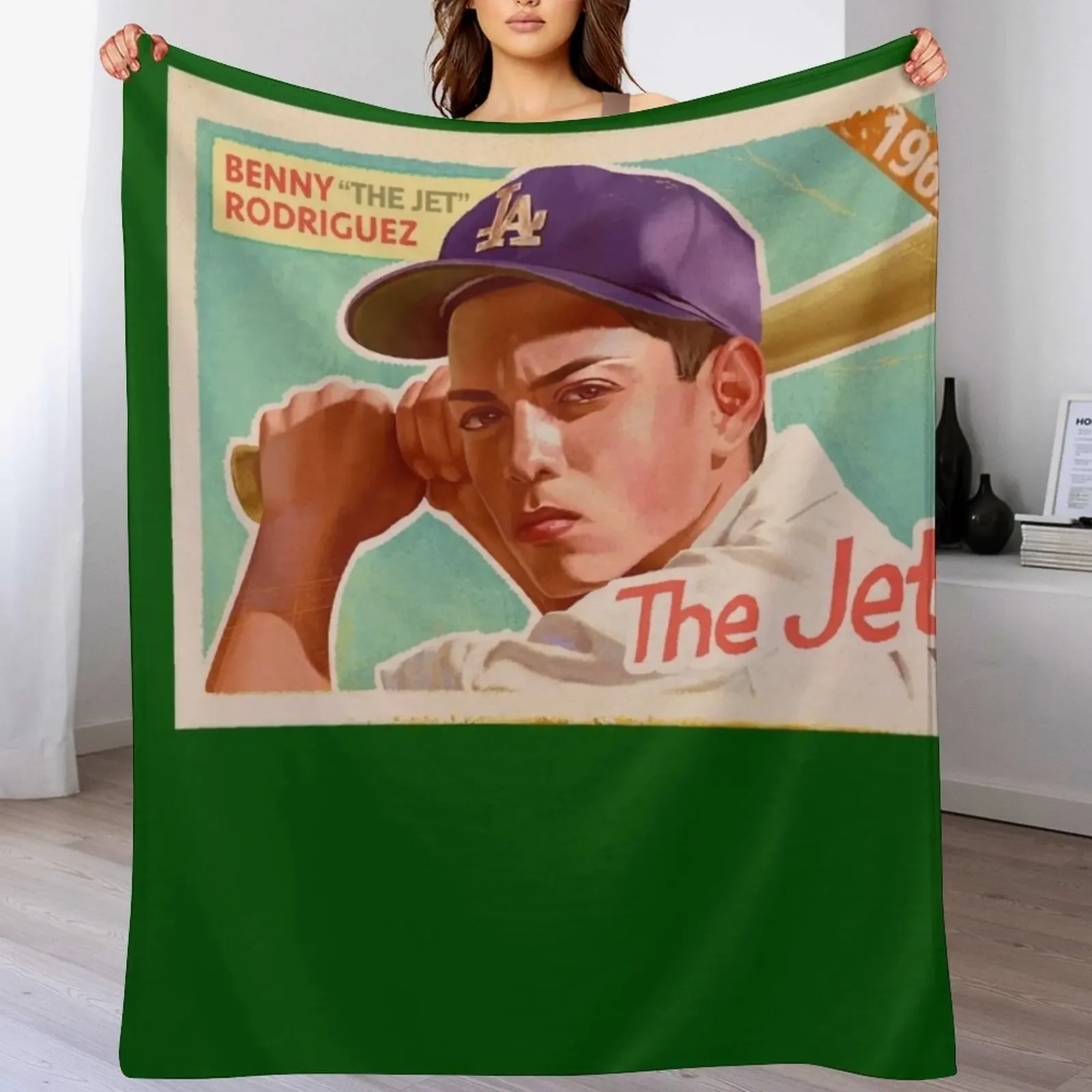 

Sandlot (Benny The Jet) Throw Blanket Decorative Beds Vintage for babies Designers Blankets