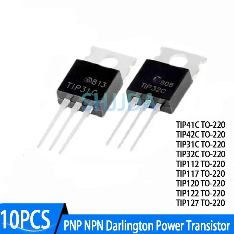10PCS TIP41C TIP42C TIP31C TIP32C TIP112 TIP117 TIP120 TIP122 TIP127 TO-220 PNP NPN Power Transistor