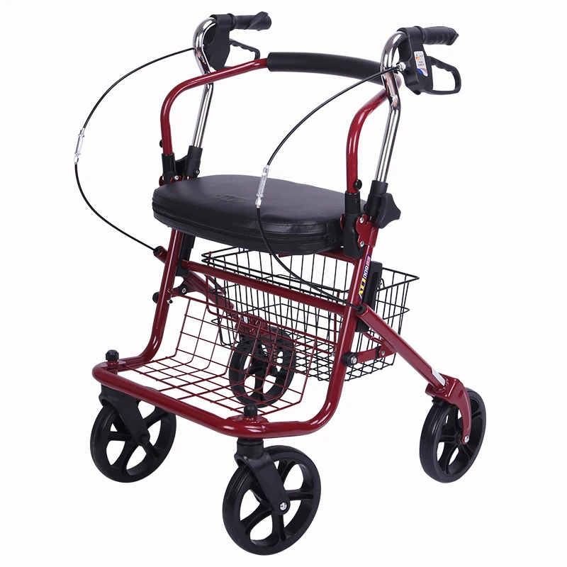 Elderly shopping carts Walking Stick pushed and sat by hand, and lightweight transportation carts can be folded and bought