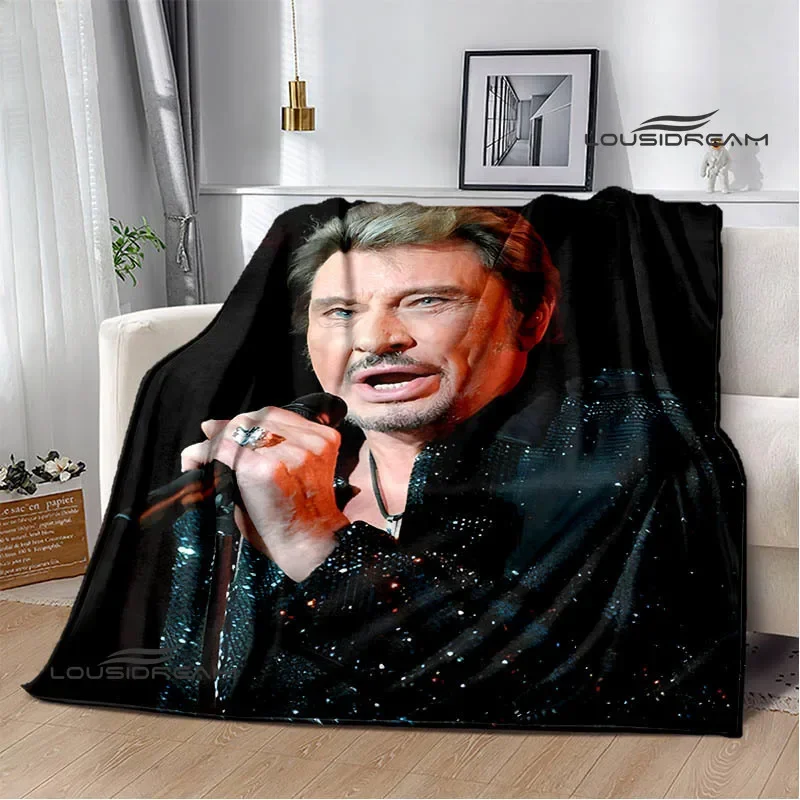 

French Rock Star Johnny Hallyday Blanket Flannel Blanket Home Travel Blanket Fashion Warm Blanket Bed Linings Birthday Gift