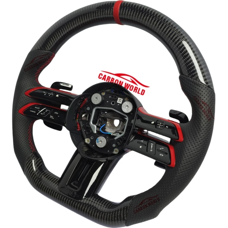 Newest Carbon Fiber Leather Car Steering Wheel For Mercedes-Benz AMG Dragonfly W204 W205 W212 W218 W222 W463 W464