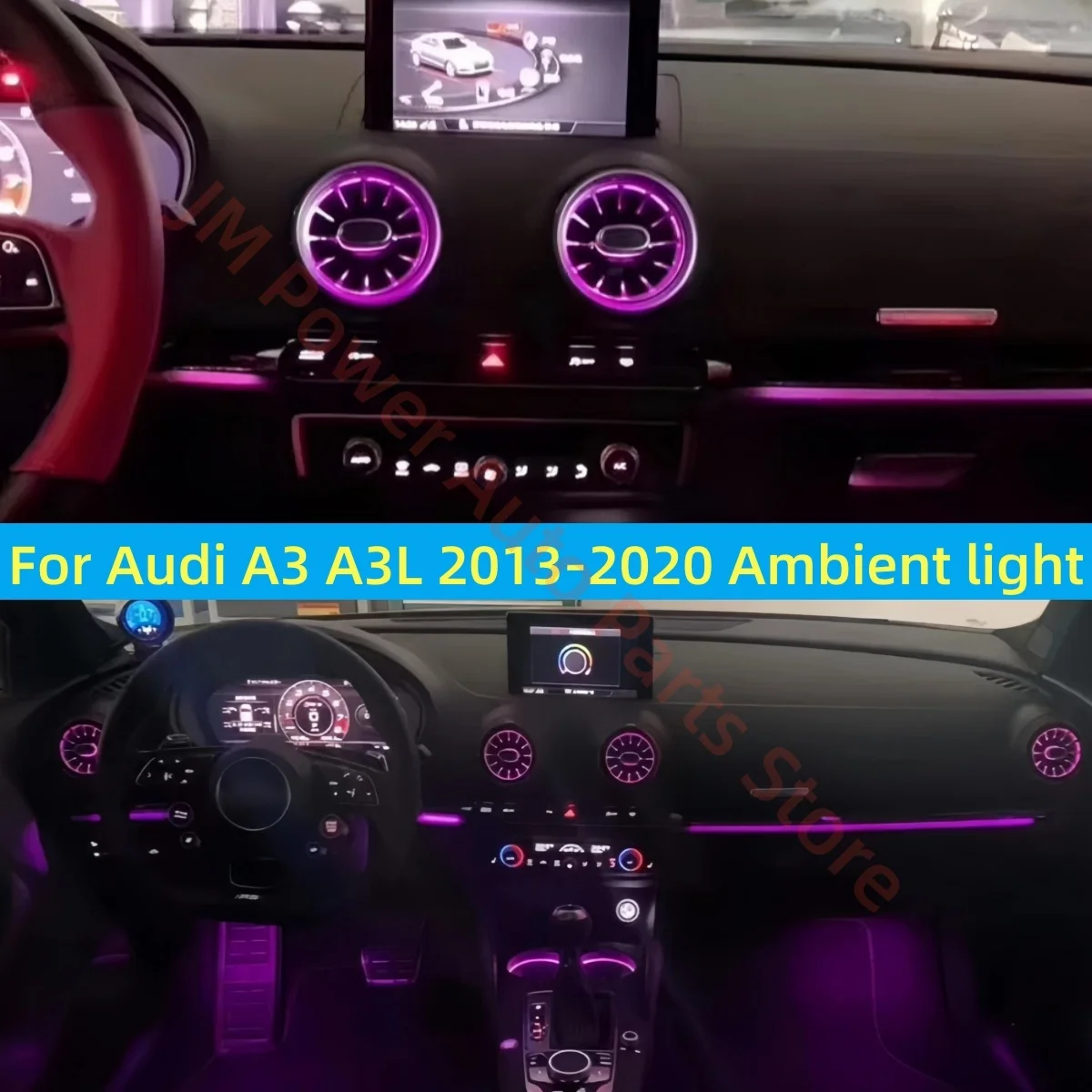 For Audi A3 A3L 2013-2020 LED Ambient Light Atmosphere Lamp Car interior lighting Upgrade car accessories Screen & APP control