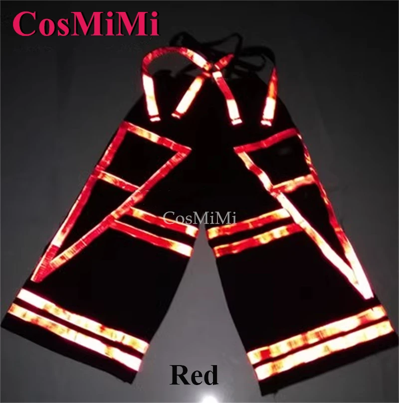 CosMiMi موضة الأصلي درع شبح الرقص السراويل AUS شافل فات السراويل مستقيم الساق السراويل مشرق تأثير عاكس بنطلون