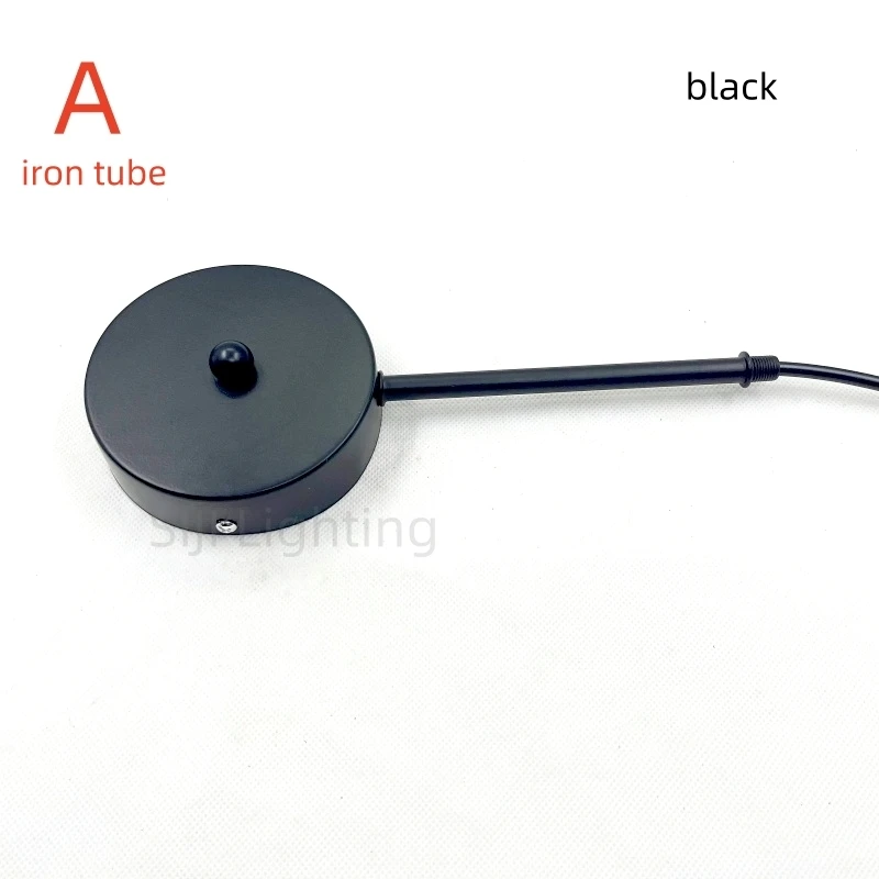 Iron Lamp Base Light Fixture Shifter Ceiling Plate with Flexible Pipe Ceiling Rose Iron Tube Lamp Positioner Interchangeable DIY