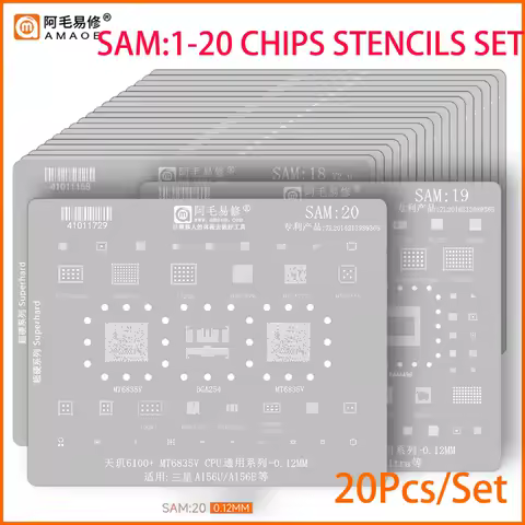 Amaoe S21/S22/A70/S24/A310A510 S23 S25/S20 Planting Tin Template For Samsung Galaxy/Note Series Steel Mesh BGA Reballing Stencil