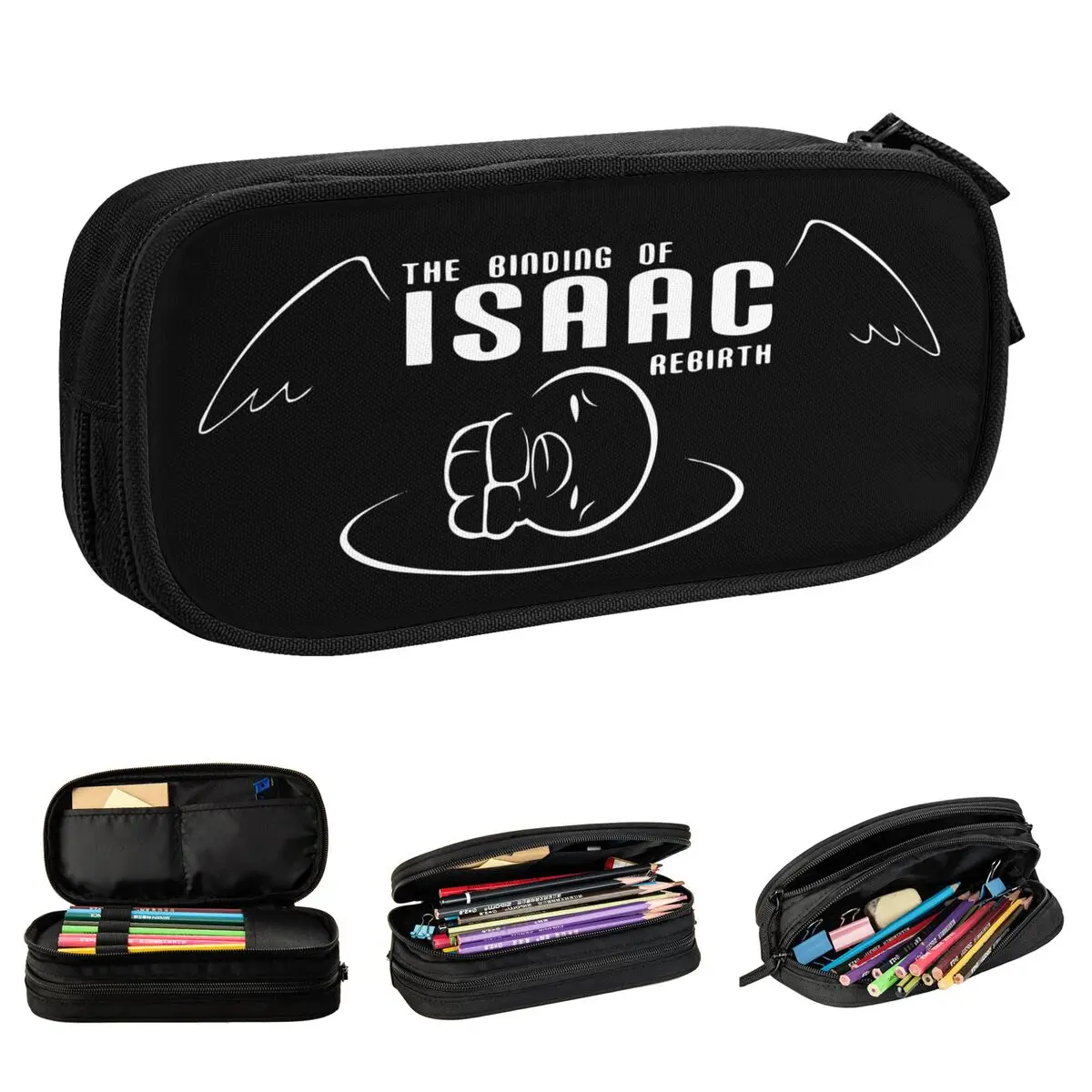 Estuches de lápices de la encuadernación de Isaac Rebirth, caja de bolígrafos de moda, bolsas de gran capacidad, regalo de oficina para niños y niñas