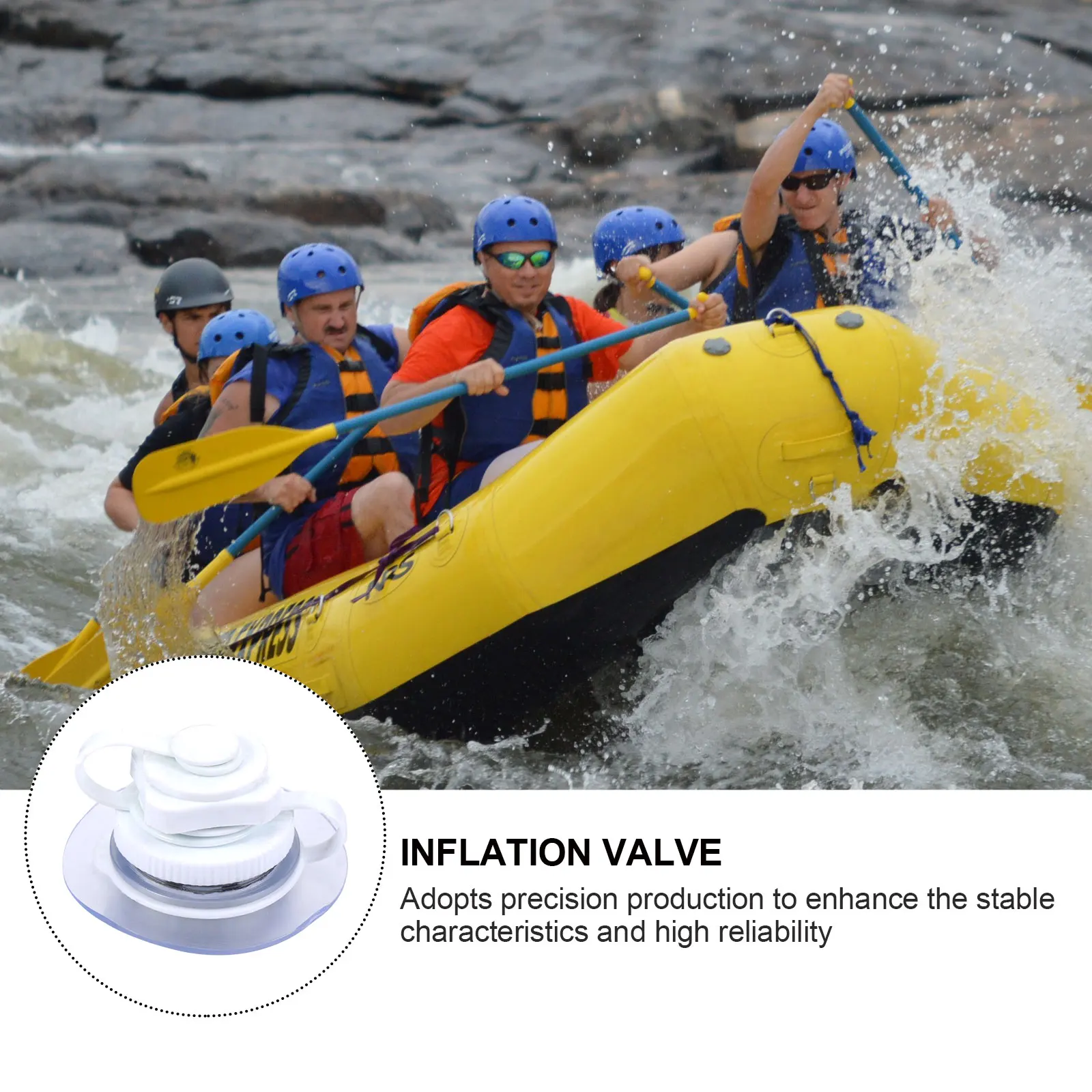 

2Pcs One-Way Air Valve Spiral Screw Thread Caps Replacement Accessory for Boston Inflatable Boat Kayak Raft Air Valve