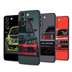Caixa de telefone preta macia para Samsung Galaxy, Japão JDM, carros esportivos Comic, S24, S22 Ultra, S21, S23, S20 FE, S10 Plus, Note 20, 10 Lite