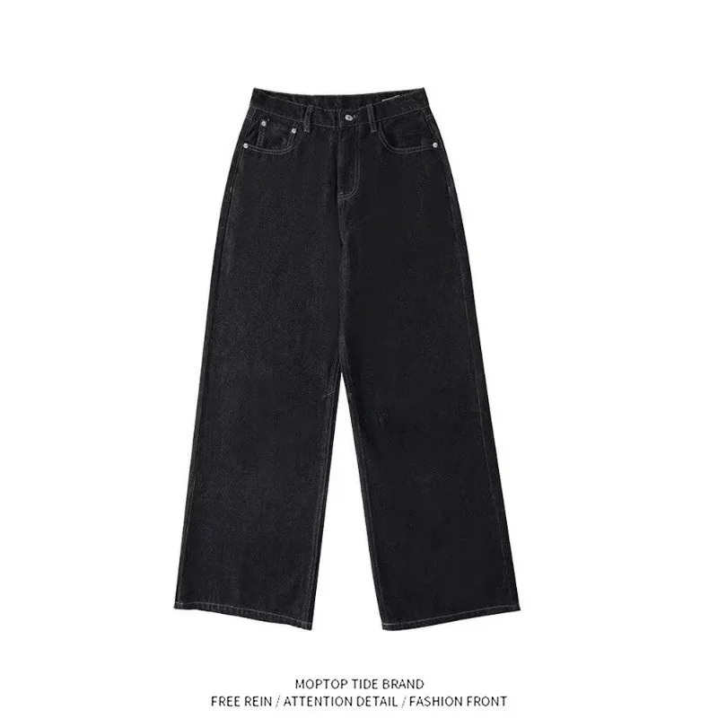 

Washed American Retro Knife Jeans Men Loose Lazy Flared Slimming Casual Long Pants Straight Leg Loose Fit Spring 2026