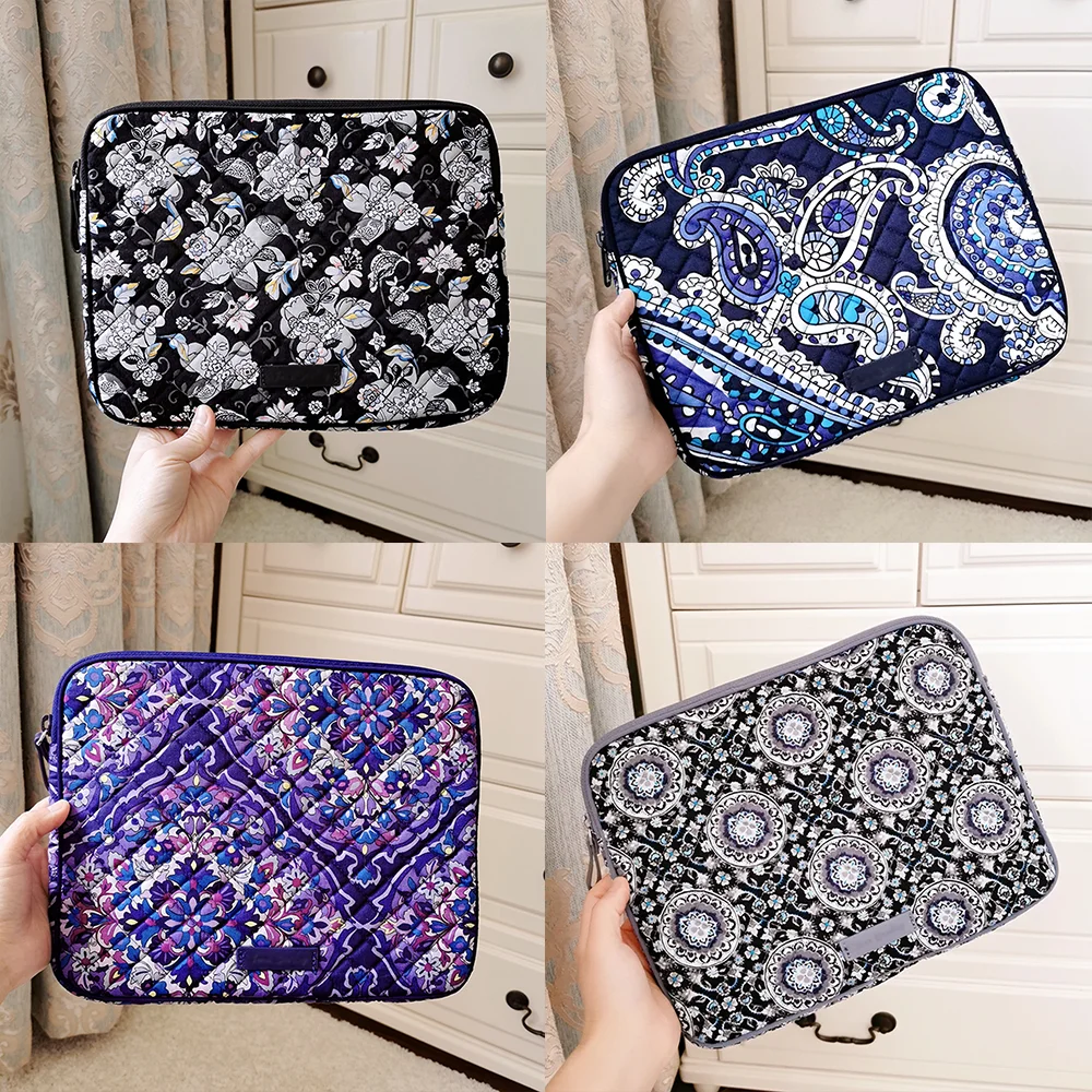 VB Cotton printed laptop bag cover soft cotton printed laptop shockproof storage bag