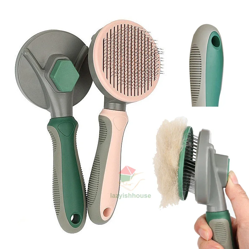 Cat comb for cats not hurt skin button Removes hairs cat and dogs accessories supplies cat brush Cleaner Cleaning dog grooming