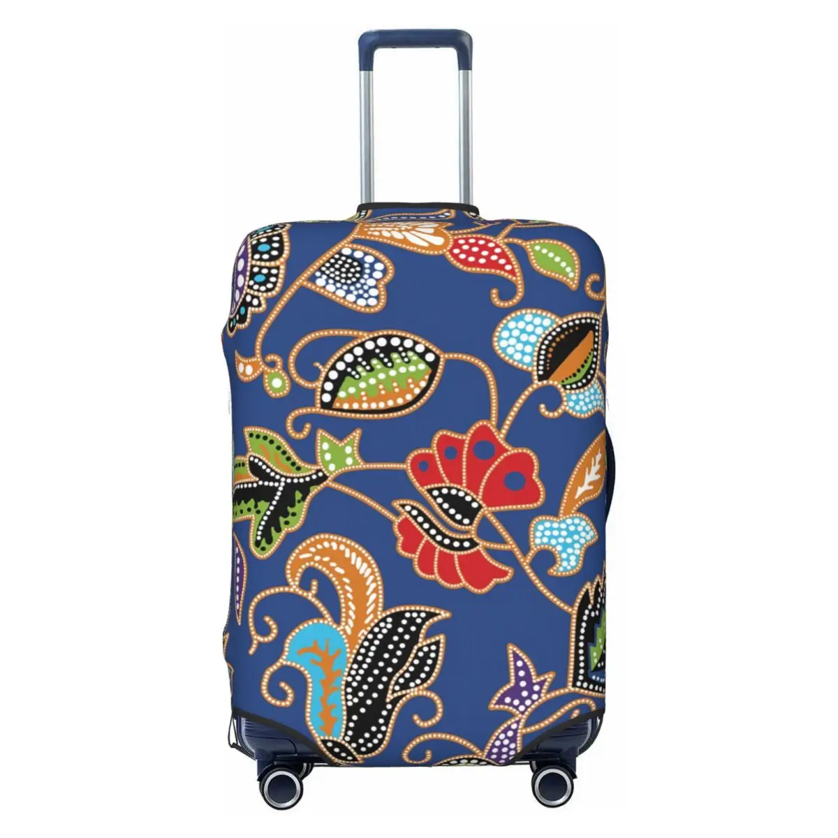 

Sarong Kebaya Batik Blue Luggage Cover Elastic Travel Suitcase Protective Covers Fits 18-32 Inch
