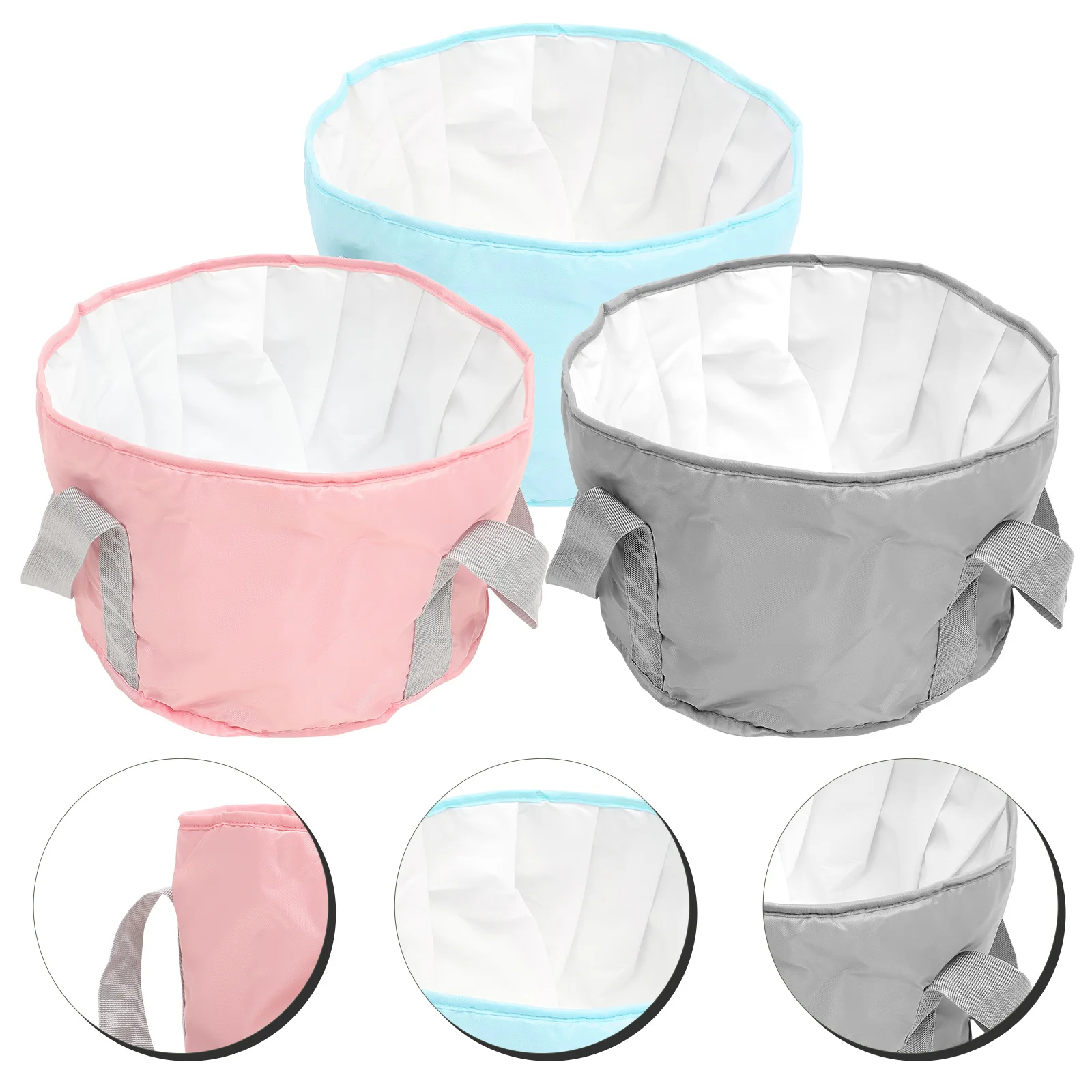 

3Pcs Collapsible Foldable Foot Bath Bucket Portable Soaking Basin for Camping Outdoor Foot Tub Feet Soaking Tub