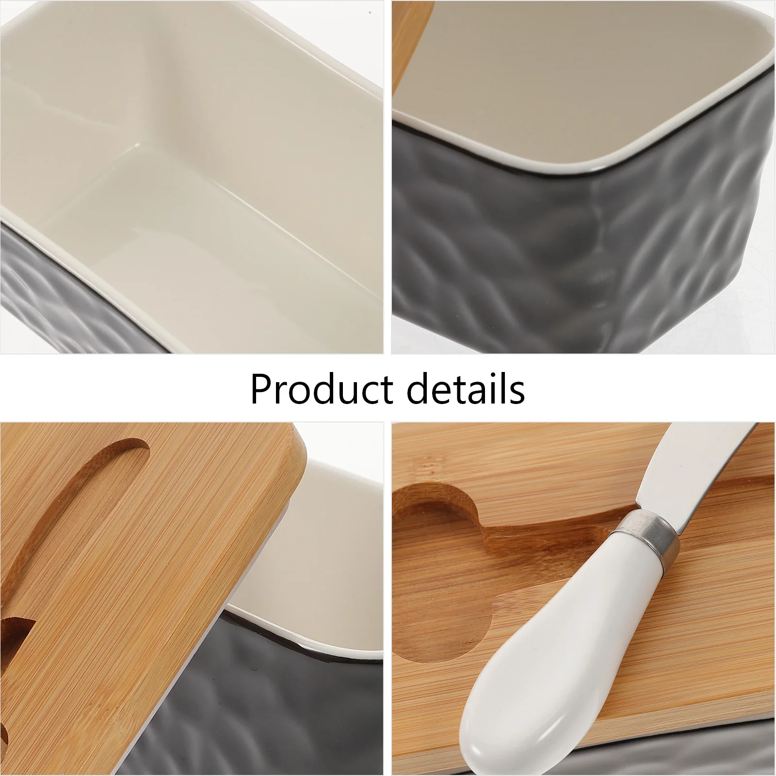 

1 set Butter Container Set with Lid Reusable Storage Box Freezer Baking Dessert Wear-Resistant Butter Holder Small Portable