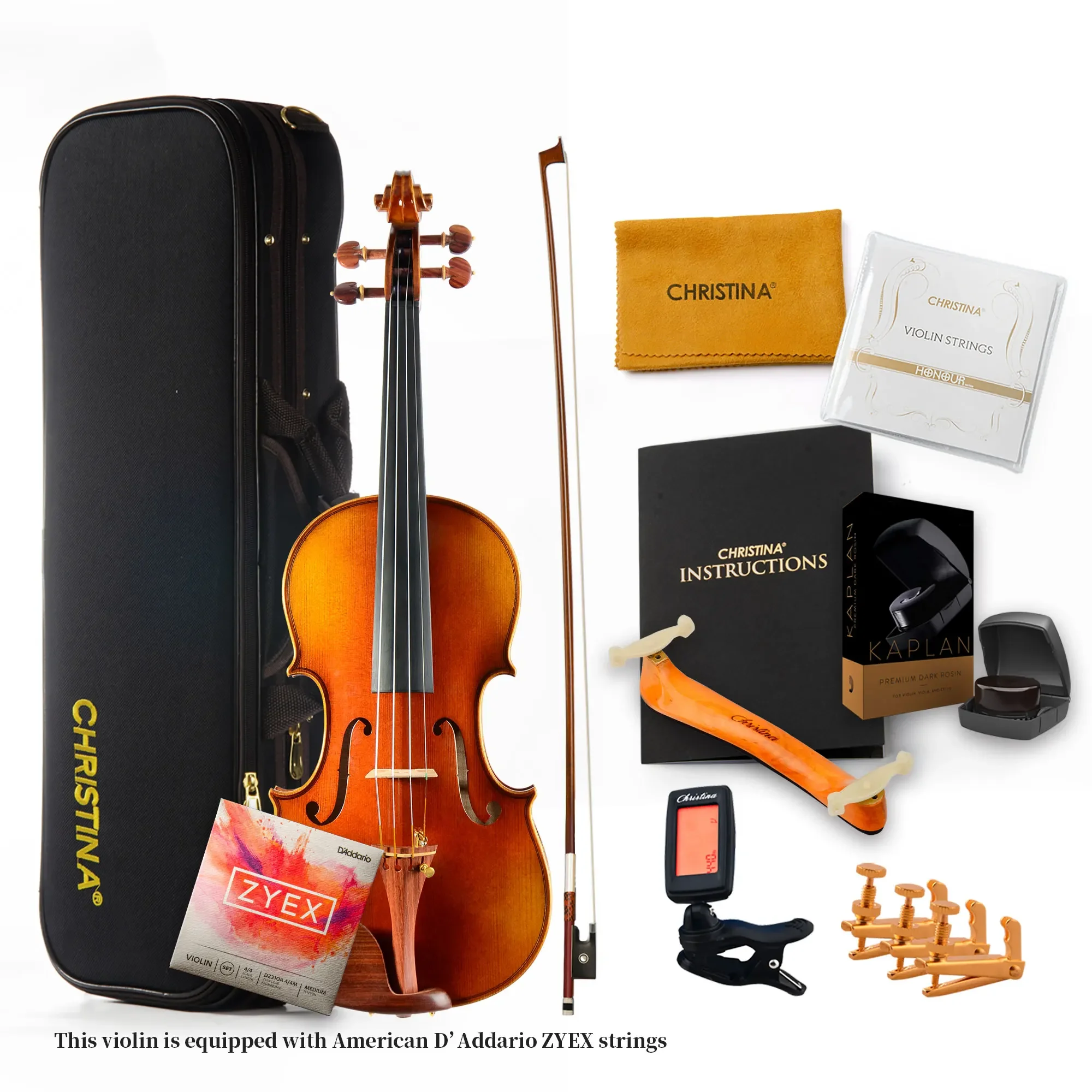 The New Performance Grade Violin Handmade CHRITSINA V09 Professional Violin With Gift String Bow