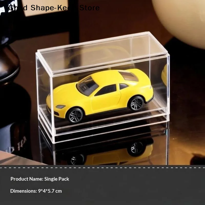 dailyClear Plastic Display Cabinet Dustproof 1/8 Slots Art Storage Box for Mini Figures Skincare Products Bedroom Organization