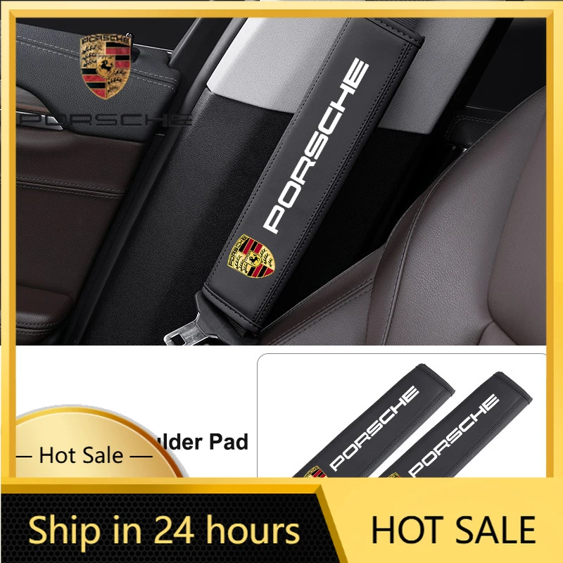 

Наклейка на автомобиль для Porsche, 2 шт., накладки на ремни безопасности, защитные накладки на плечи для Porsche Panamera, Spyder, Carrera, Macan, Boxster, Cayenne