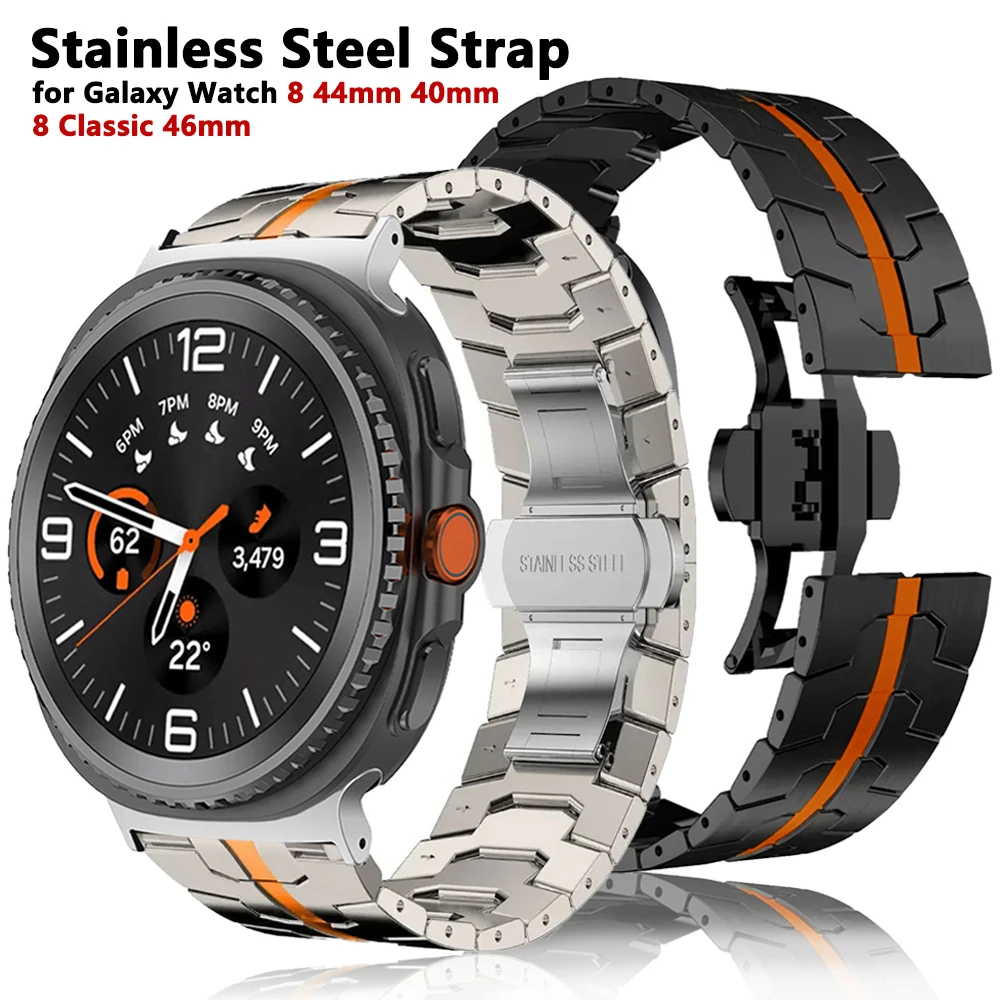 Cinturino in acciaio inossidabile di lusso per Samsung Galaxy Watch 8 8 Classic 40mm 44mm 46mm Bracciale in metallo per cinturini GALAXY Ultra 47mm 2025