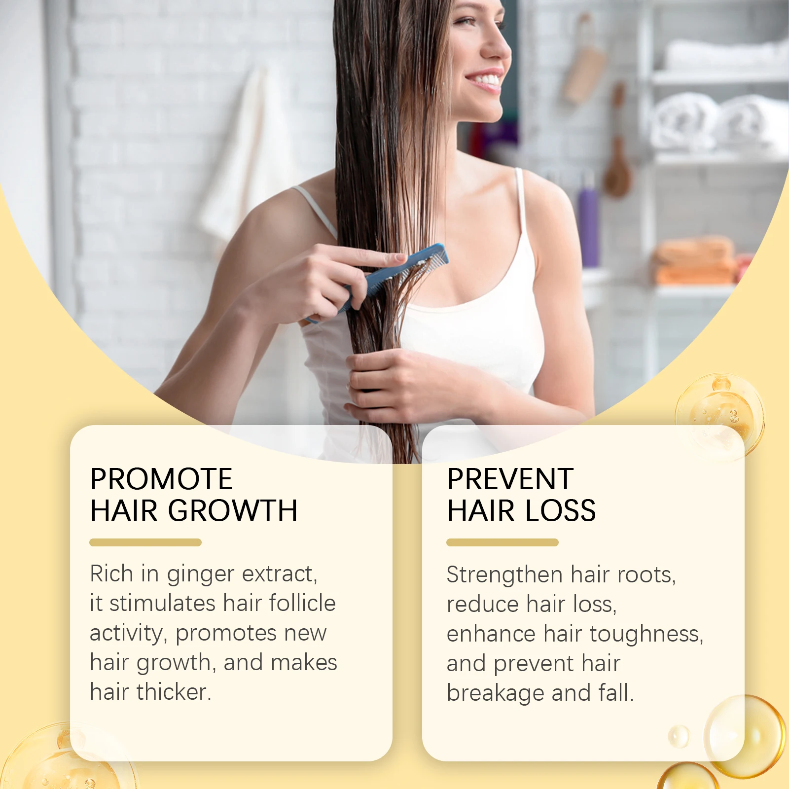 Hair Growth Serum Anti Hair Loss ผลิตภัณฑ์ป้องกันแห้ง Frizz เสีย Nourishing Root Repair หนังศีรษะผม Thicken Strengthening น้ํามัน