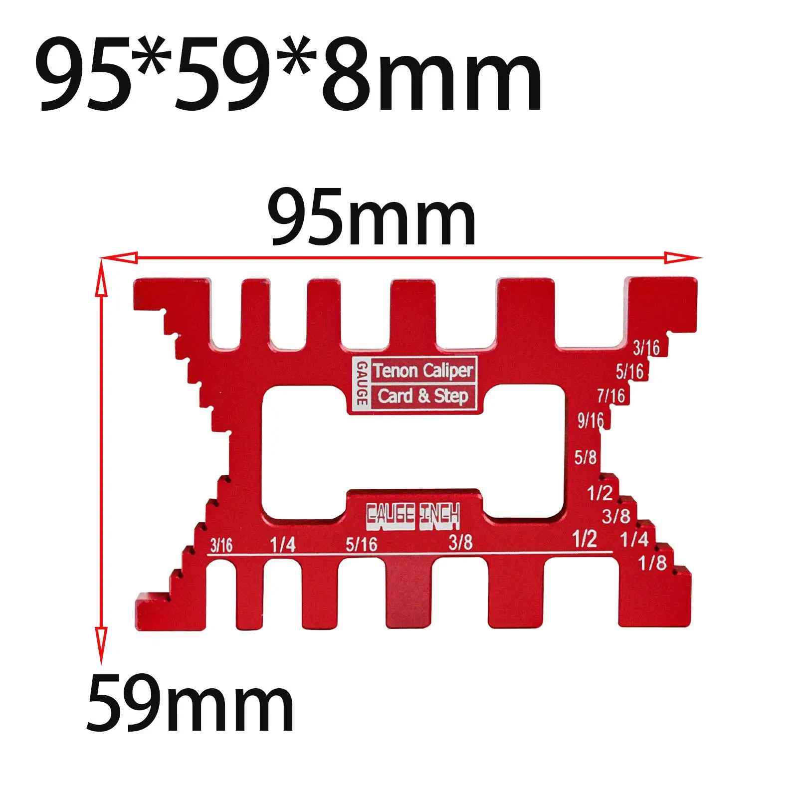Measure Jig Tenon Caliper Card Gauge for Woodworking Saw Table Machine Gaps
